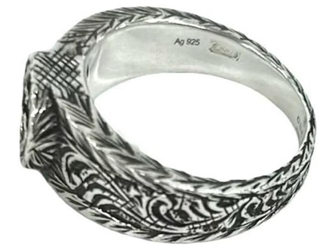 Anello Gucci Interlocking G Arabesque Argento - vista 4