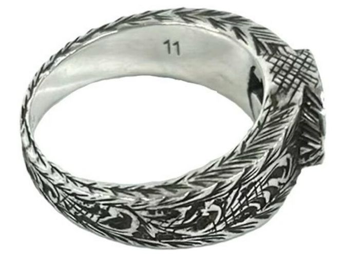Anello Gucci Interlocking G Arabesque Argento - vista 5