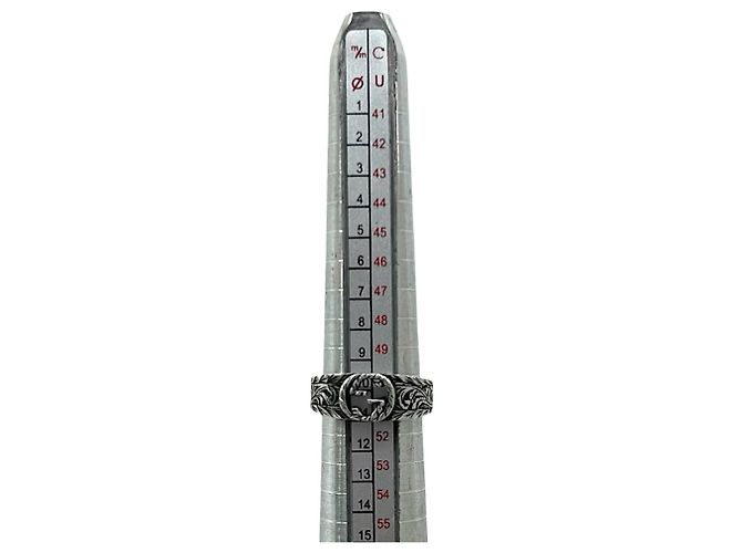 Anello Gucci Interlocking G Arabesque Argento - vista 7