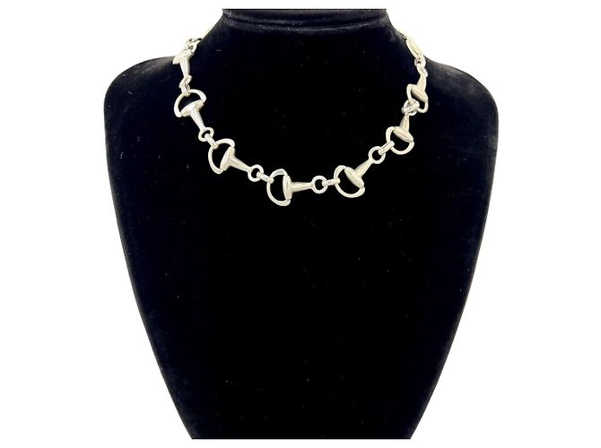 Collana Gucci Vintage Horsebit Argento - vista 2