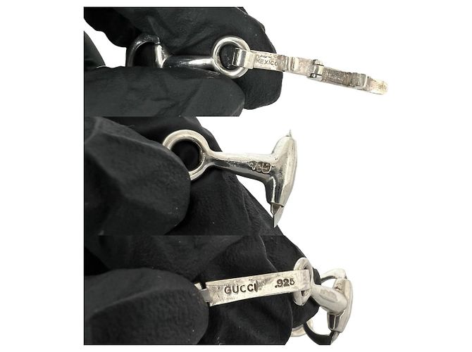Collana Gucci Vintage Horsebit Argento - vista 3
