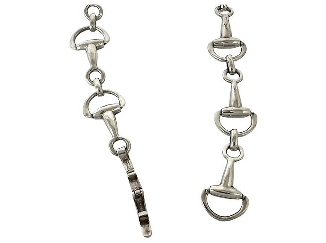 Collana Gucci Vintage Horsebit Argento - vista 5