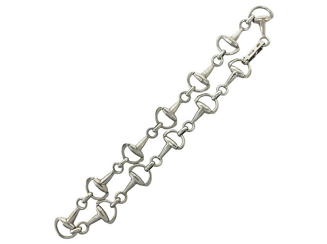 Collana Gucci Vintage Horsebit Argento - vista 6