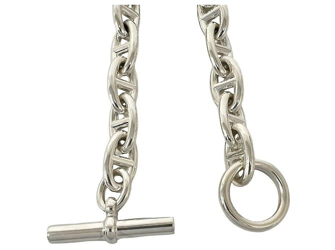 Hermès Pulsera Hermes Chaine d'Ancre Plata - vista 4
