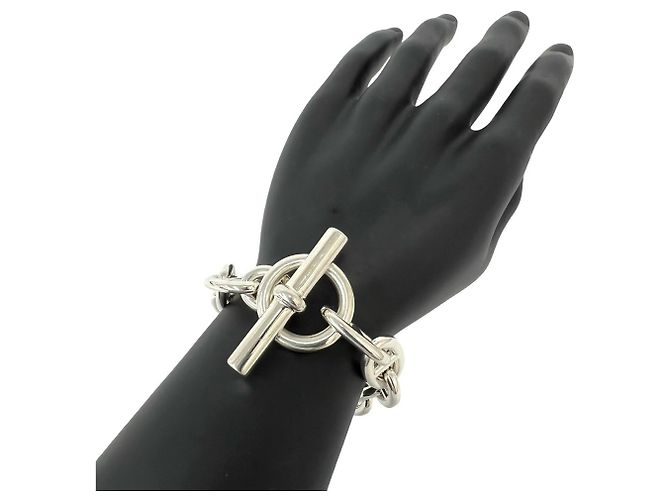 Hermès Pulsera de Dijes Hermes Chaine d'Ancre TGM Plata - vista 2
