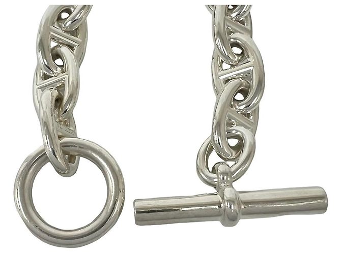 Hermès Pulsera de Dijes Hermes Chaine d'Ancre TGM Plata - vista 4