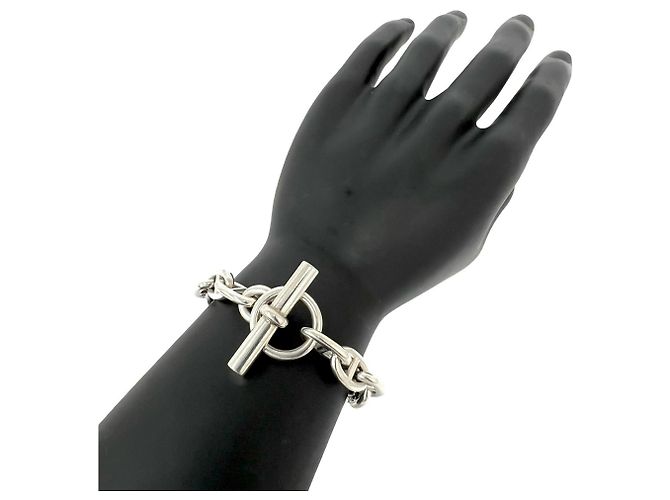 Hermès Pulsera Hermes Chaine d'Ancre MM Plata - vista 2