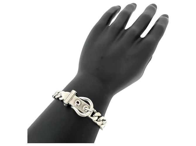 Hermès HERMES Vintage Boucles Sellier PM Bracelet Argento - view 2