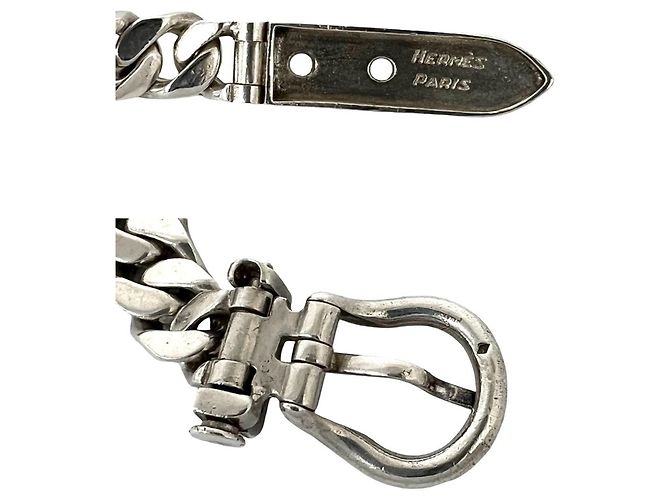 Hermès HERMES Vintage Boucles Sellier PM Bracelet Argento - view 3