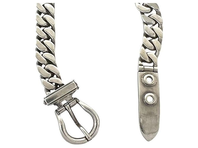 Hermès HERMES Vintage Boucles Sellier PM Bracelet Argento - view 4