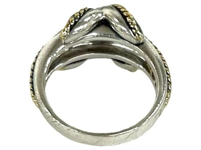 Autre Marque Bague Tiffany Vintage Signature Band Argenté Doré - vue 6