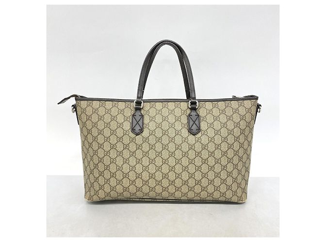 Gucci GG Supreme Tote Bag Braun Beige - Ansicht 14