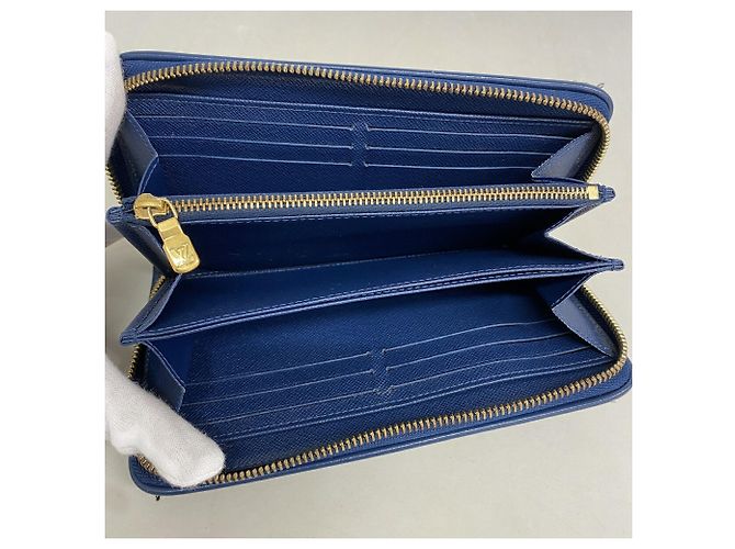 Louis Vuitton langes Portemonnaie aus Monogram Jacquard Denim Blau - Ansicht 3