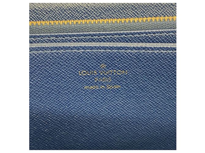 Louis Vuitton langes Portemonnaie aus Monogram Jacquard Denim Blau - Ansicht 4