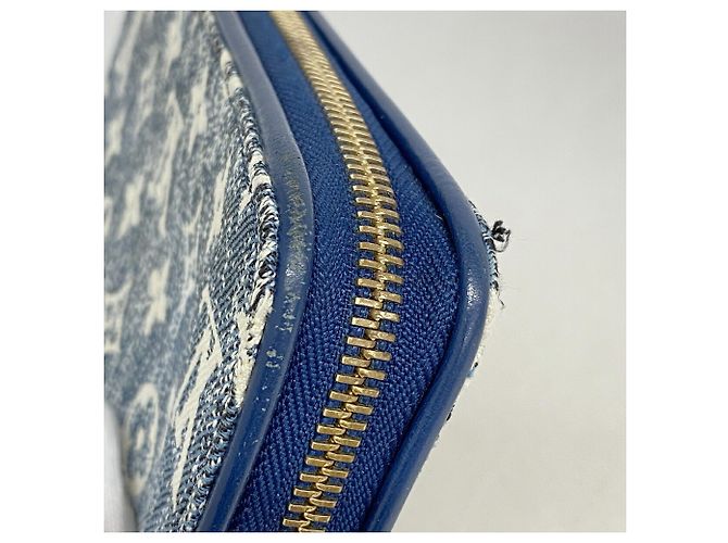 Louis Vuitton langes Portemonnaie aus Monogram Jacquard Denim Blau - Ansicht 5