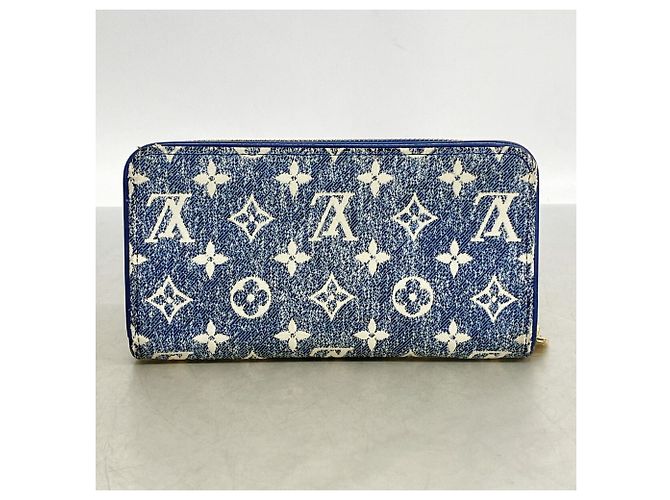 Louis Vuitton langes Portemonnaie aus Monogram Jacquard Denim Blau - Ansicht 9