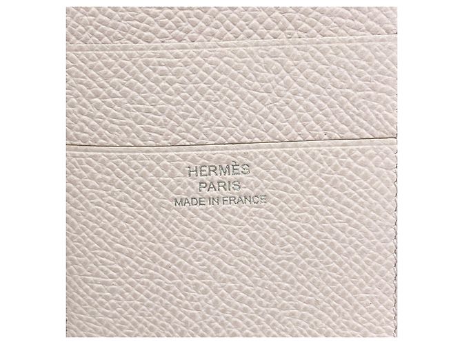 Hermès Portefeuille tri-fold Hermes en cuir Epsom rose - vue 4
