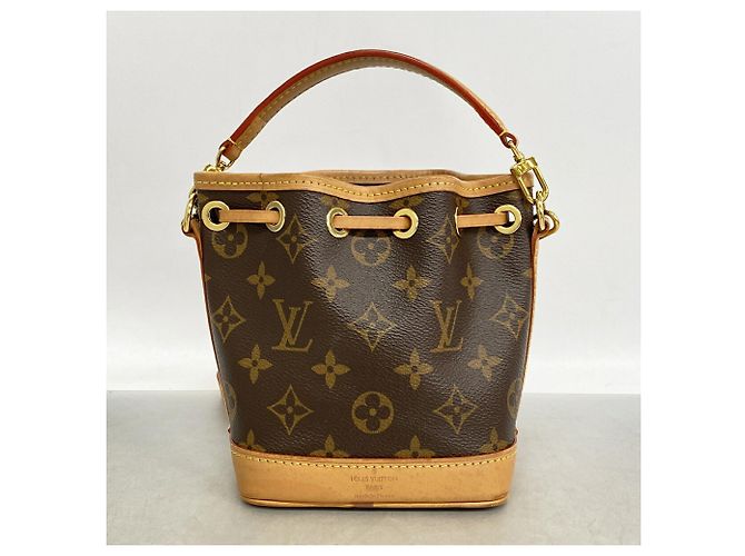Borsa Louis Vuitton Monogram Nano Noe Marrone - vista 11