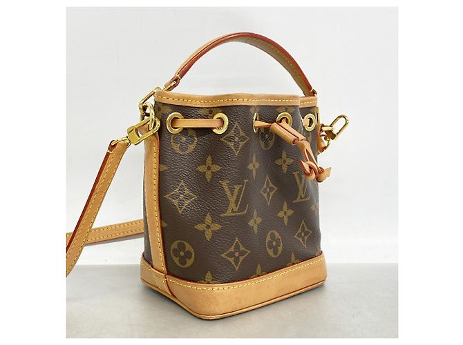 Borsa Louis Vuitton Monogram Nano Noe Marrone - vista 2