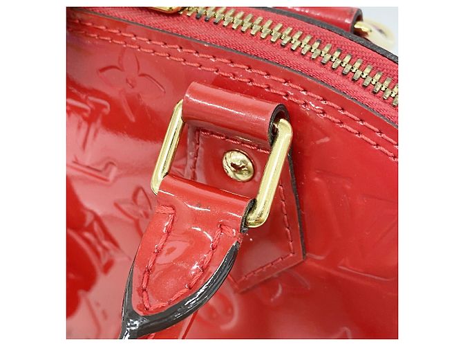 Louis Vuitton Alma BB Vernis Handtasche Fuschia - Ansicht 9