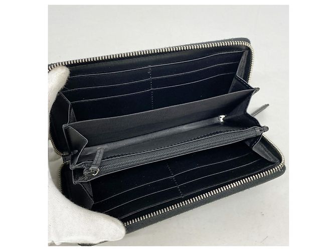Portafoglio lungo Gucci in pelle nera Nero - vista 3