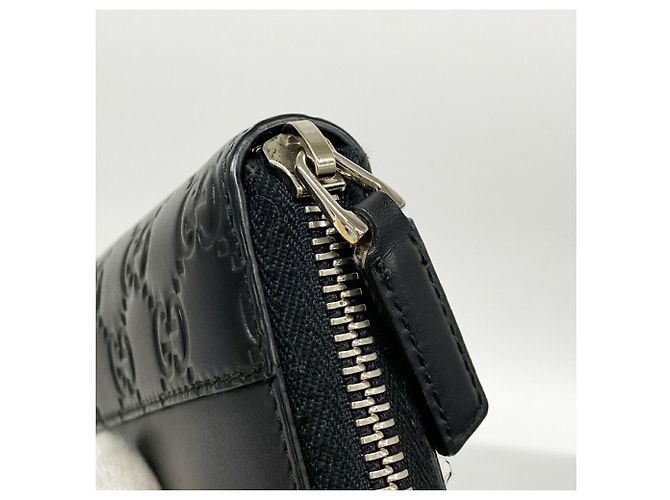 Portafoglio lungo Gucci in pelle nera Nero - vista 6
