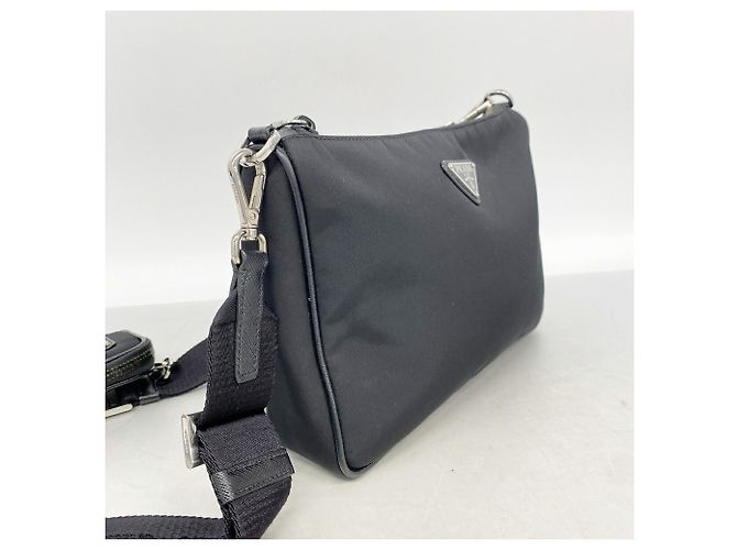 Borsa a tracolla Prada Tessuto Nylon Nero - vista 2