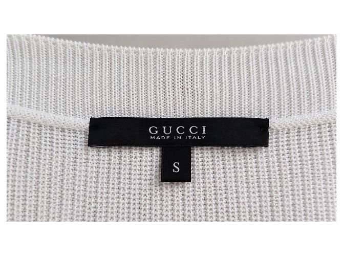 Gucci Strickkleid in Schwarz und Weiß Golden - Ansicht 8