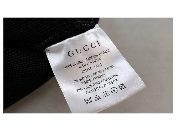 Gucci Strickkleid in Schwarz und Weiß Golden - Ansicht 9