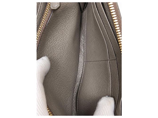 Prada grained leather zipped wallet grey - view 11