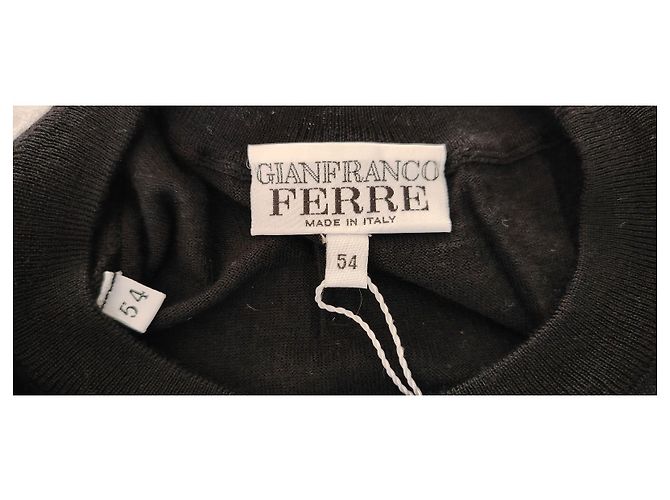 Gianfranco Ferré Kaschmir-Seiden Rundhals-Pullover - Schwarz - Ansicht 2