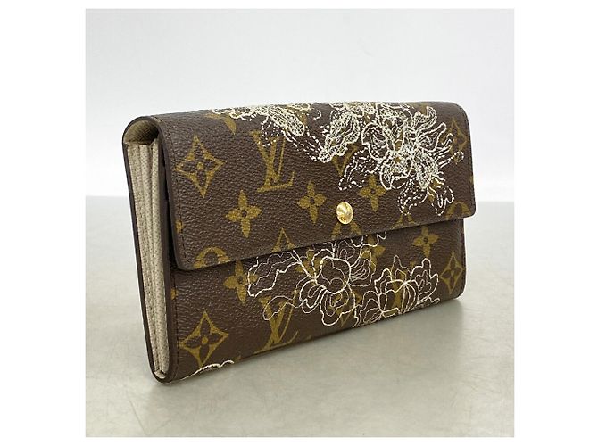 Louis Vuitton Monogram Dentelle Portefeuille Sarah Long Wallet M95390 Castaño Plata - vista 2