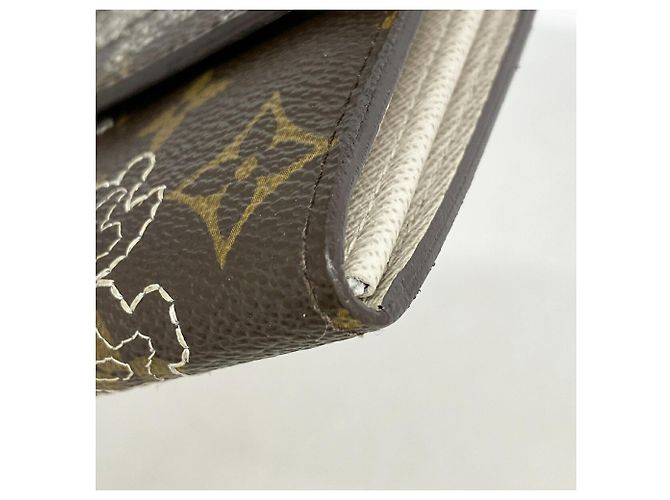 Louis Vuitton Monogram Dentelle Portefeuille Sarah Long Wallet M95390 Castaño Plata - vista 5