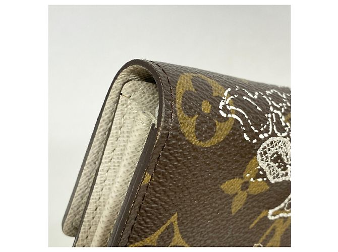 Louis Vuitton Monogram Dentelle Portefeuille Sarah Long Wallet M95390 Castaño Plata - vista 6