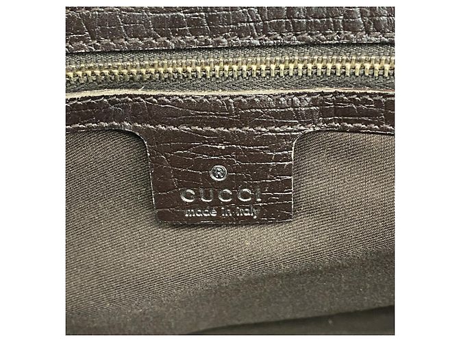 Borsa tote Gucci in tela GG beige - vista 5