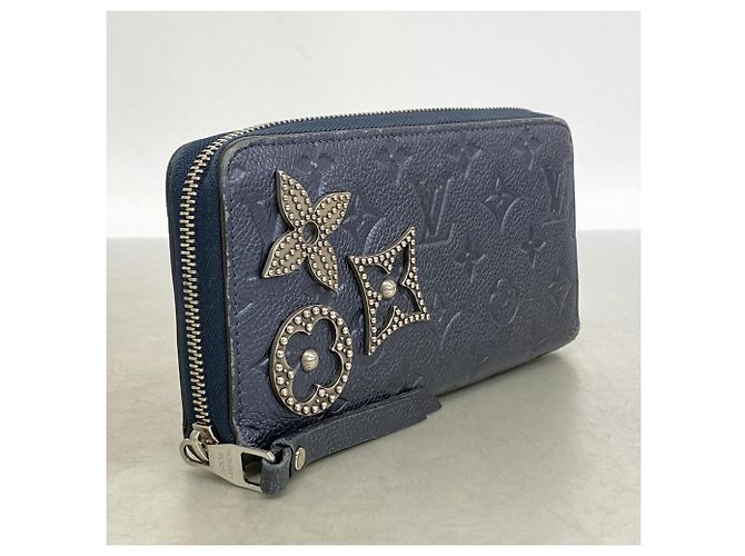Portafoglio Zippy Louis Vuitton Monogram Empreinte Flower Stud Blu navy - vista 2