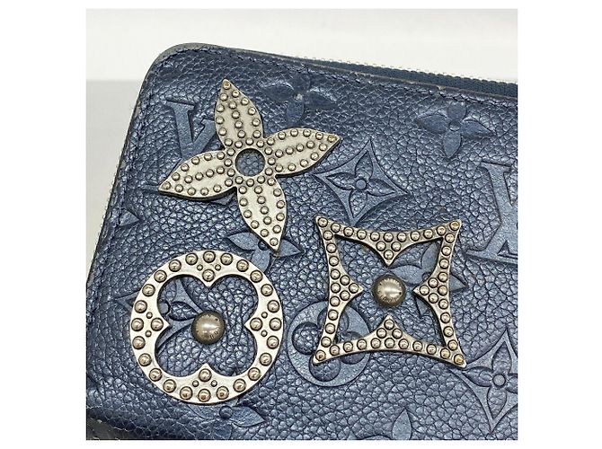 Portafoglio Zippy Louis Vuitton Monogram Empreinte Flower Stud Blu navy - vista 8