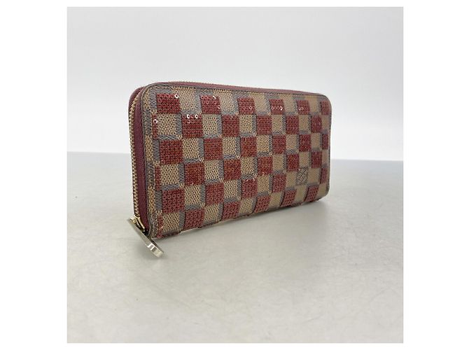 Louis Vuitton Damier Paillette Zippy Wallet Red - view 2