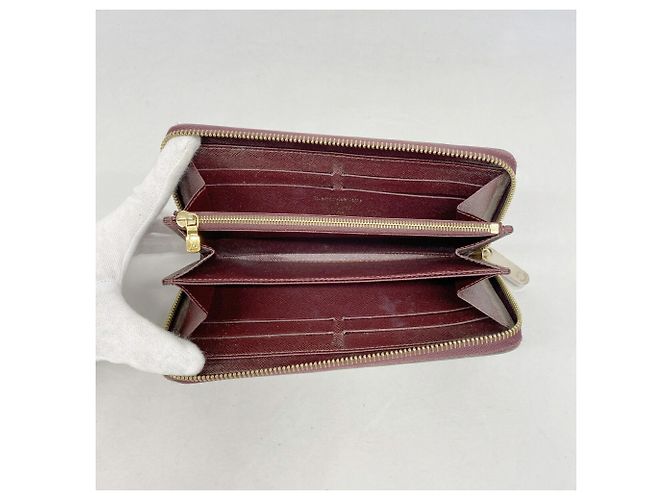 Louis Vuitton Damier Paillette Zippy Wallet Red - view 3