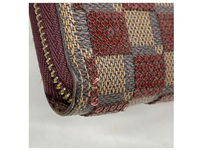 Louis Vuitton Damier Paillette Zippy Wallet Red - view 5