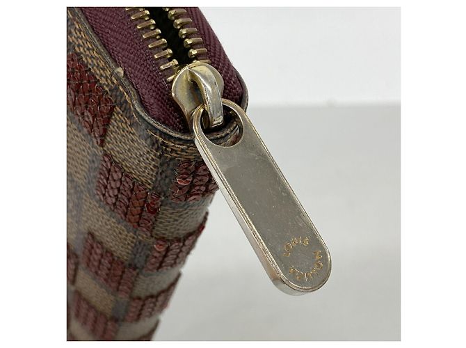 Louis Vuitton Damier Paillette Zippy Wallet Red - view 6