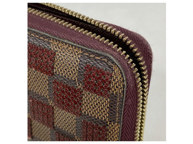 Louis Vuitton Damier Paillette Zippy Wallet Red - view 7