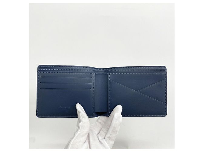 Louis Vuitton Monogram Shadow Bill Wallet in Navy Blue - view 3