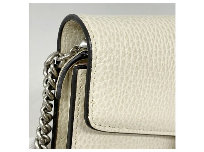 Borsa spalla portafoglio Gucci Dionysus in pelle bianca Bianco - vista 7