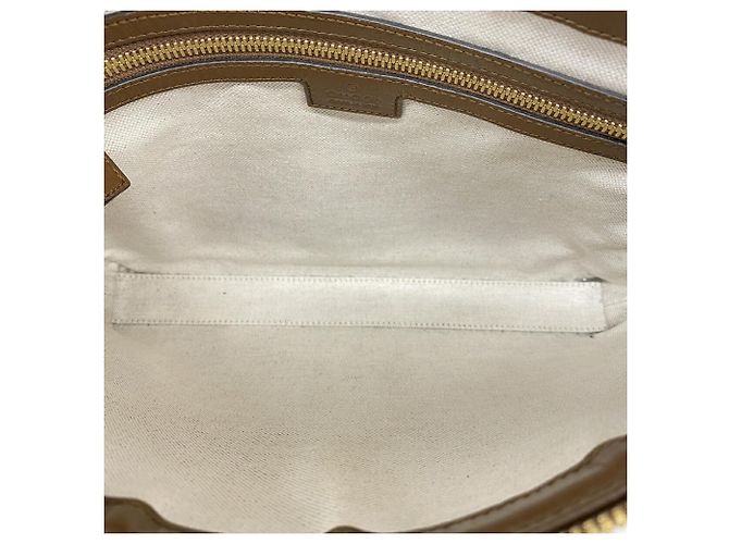 Borsa a tracolla Gucci GG Supreme Interlocking G Marrone Beige - vista 4
