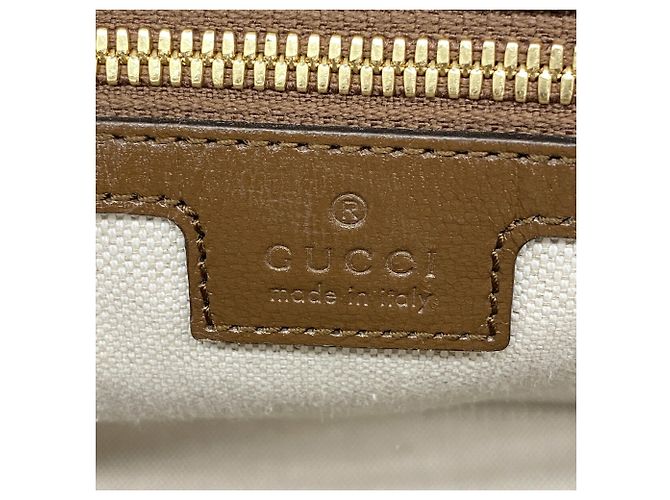Borsa a tracolla Gucci GG Supreme Interlocking G Marrone Beige - vista 5