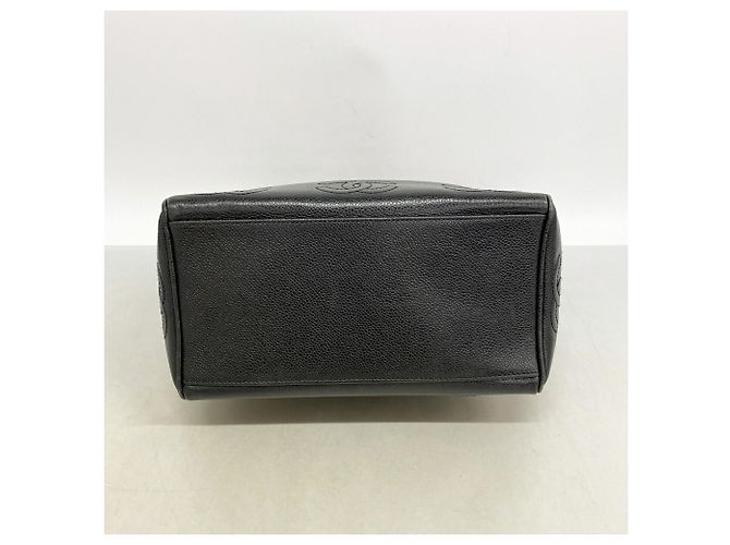 Chanel Triple Coco Schultertasche aus Kaviarleder Schwarz - Ansicht 3