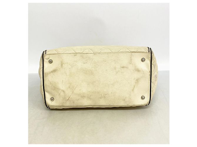 Borsa Chanel Tote Chain 2.55 in pelle matelassé Crudo - vista 3