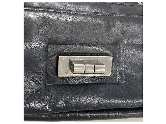 Bolsa de ombro Chanel em couro preto - vista 10