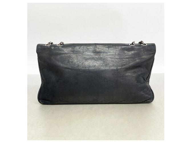 Bolsa de ombro Chanel em couro preto - vista 13